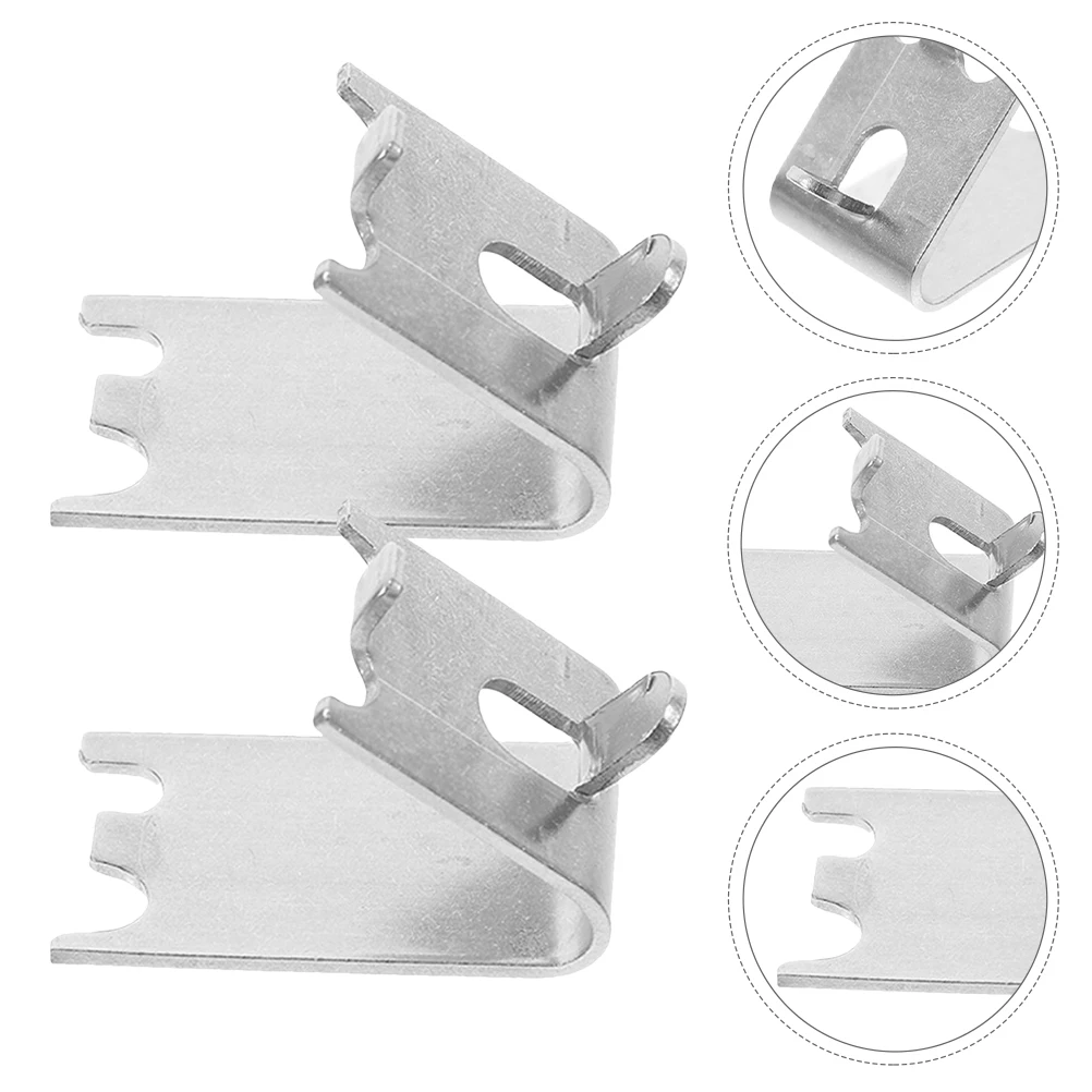 

12 PCS Refrigerator Shelf Buckle Stainless Steel Freezer Clamp Accessories Clip Holder Support Cooler Hooks Fridge Clips