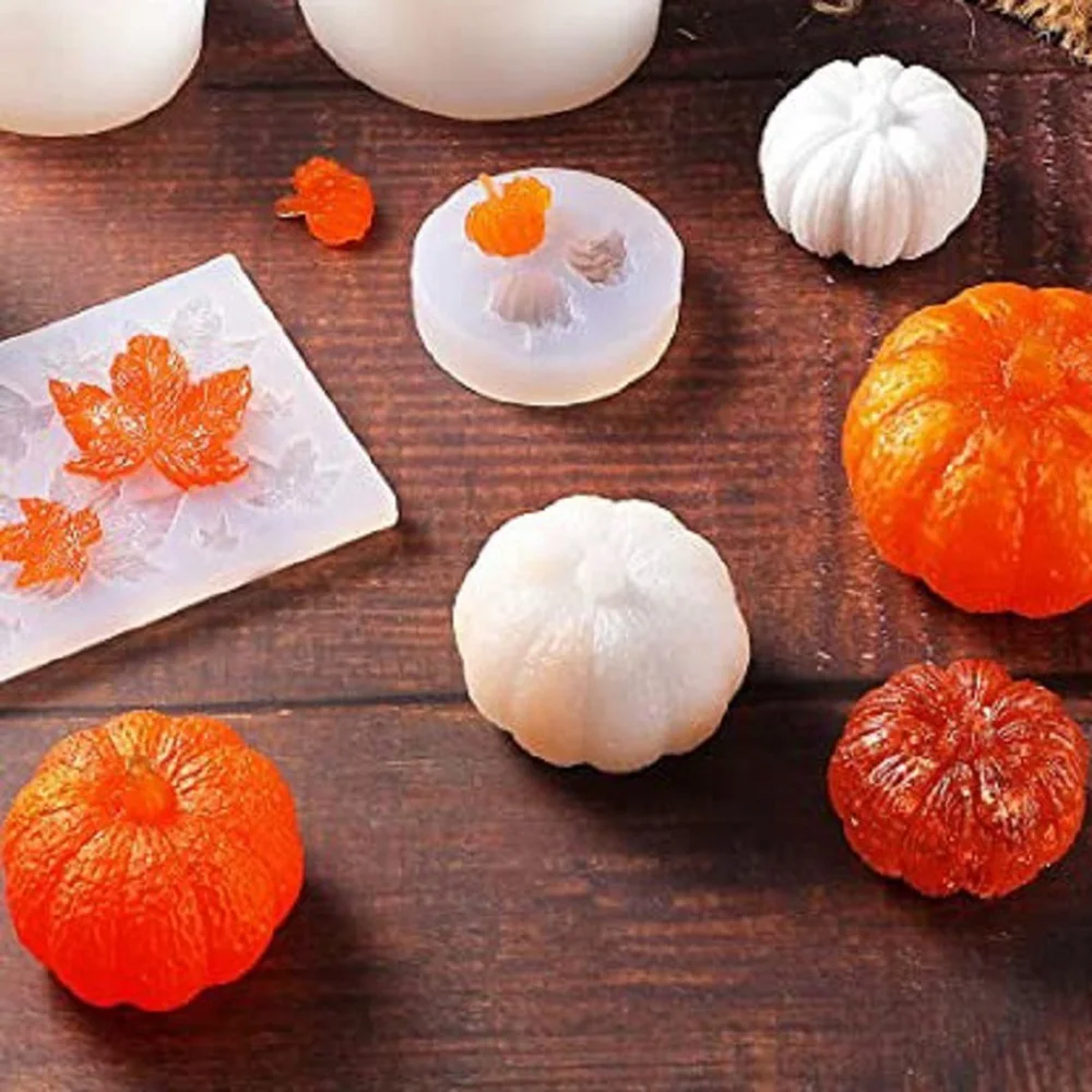 Pumpkin Aromatherapy Candle Silicone Mold DIY Wansheng Sugar Candle Silicone Mold Scented Making Tools 3D DIY Handmade Fragrance