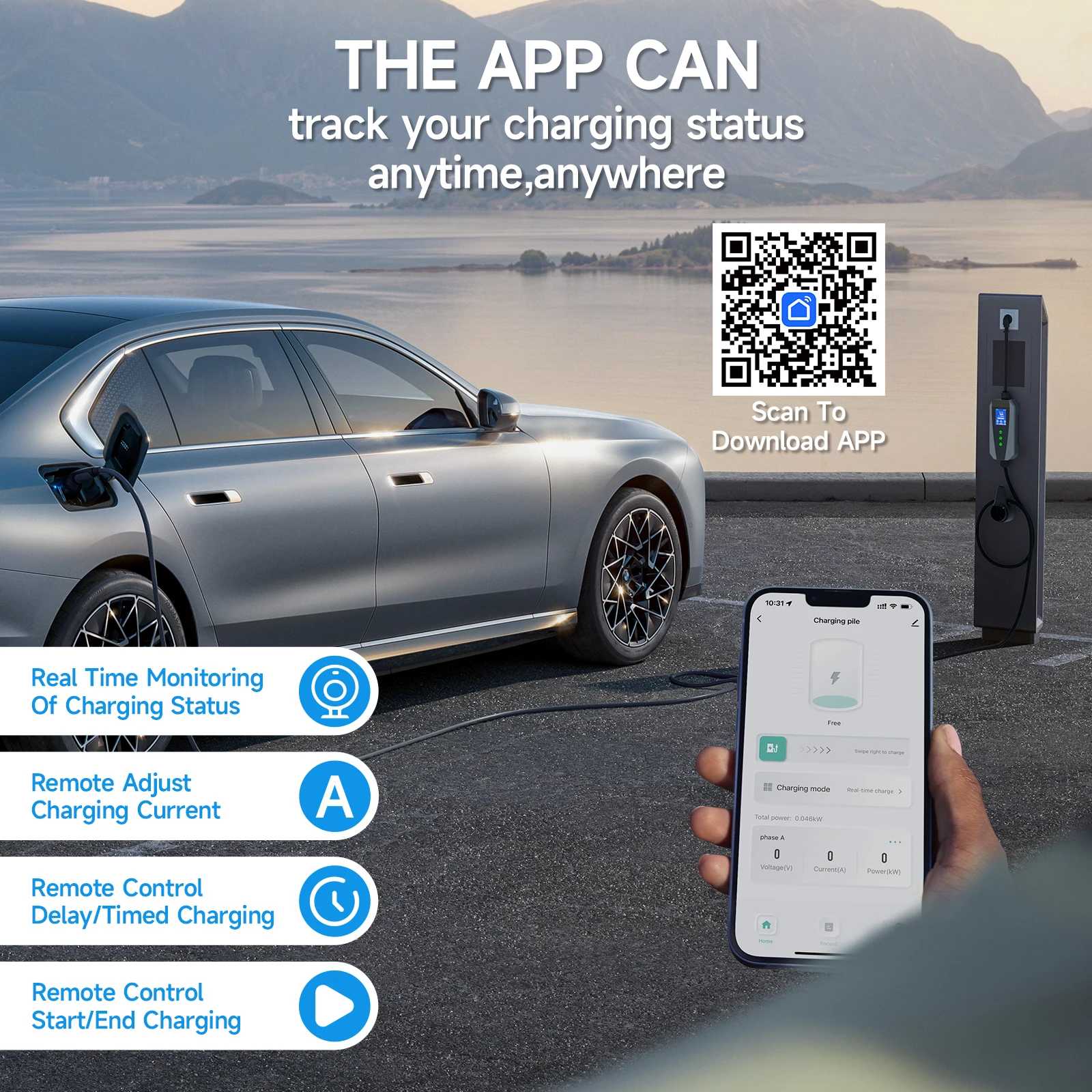 AFYEEV 3.6KW 16A Портативное з – обзор и цена Portable Ev Charger 16A Adjustable