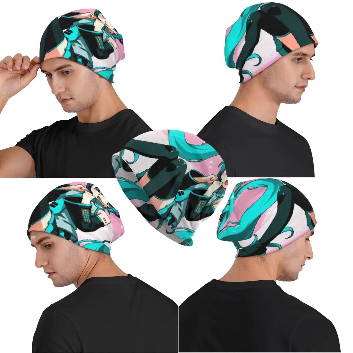 Männer Frauen Hatsune Miku Chemo Slouchy Beanies Outfits Herbst Winter Kopfbedeckung Motorhaube Strickmütze Geburtstagsgeschenke Idee