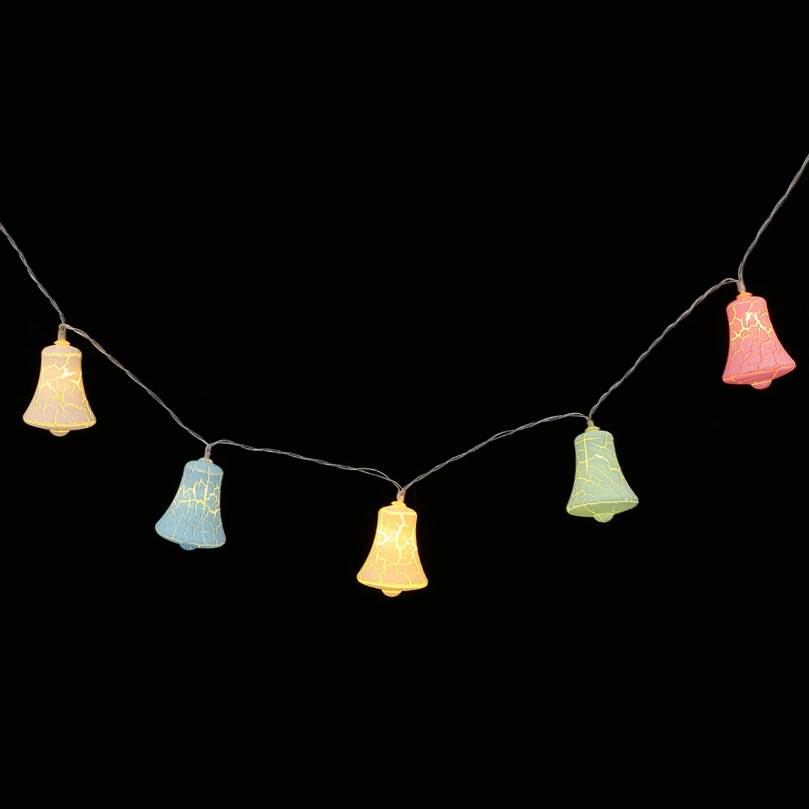1Set Decorative Crack Pattern Bell String Light LED Creative Lamp Scene Adornment for Outdoor Garden Party String Lamp