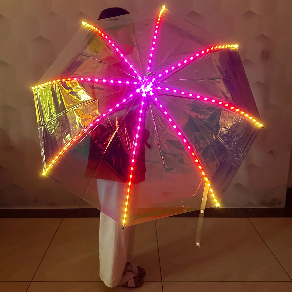 

LED light-emitting umbrella, Halloween performance umbrella, bar party performance umbrella, stage performance prop umbrella