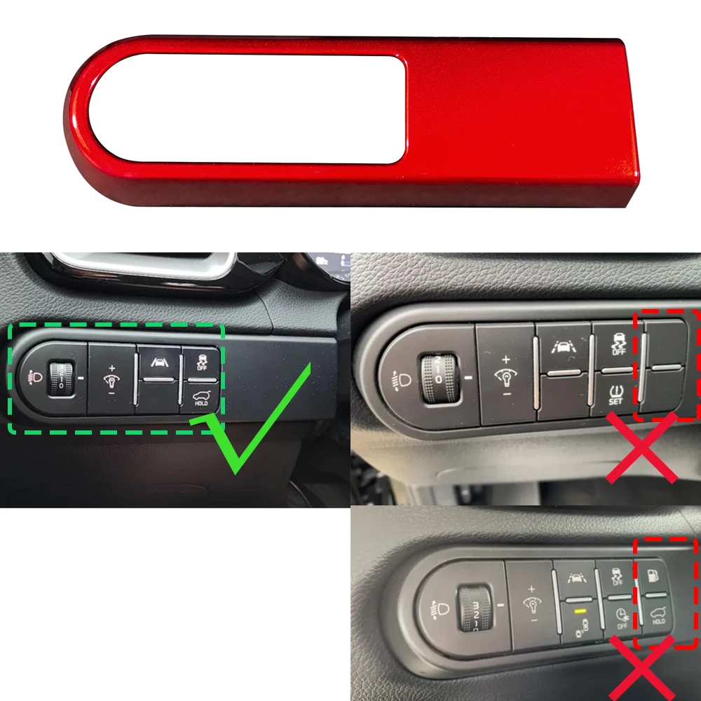 Für Kia Ceed Xceed 2020-2025 Scheinwerfer-Einstellknopf-Abdeckung Innenverkleidung Auto-Zubehör Auto-Styling-Teil