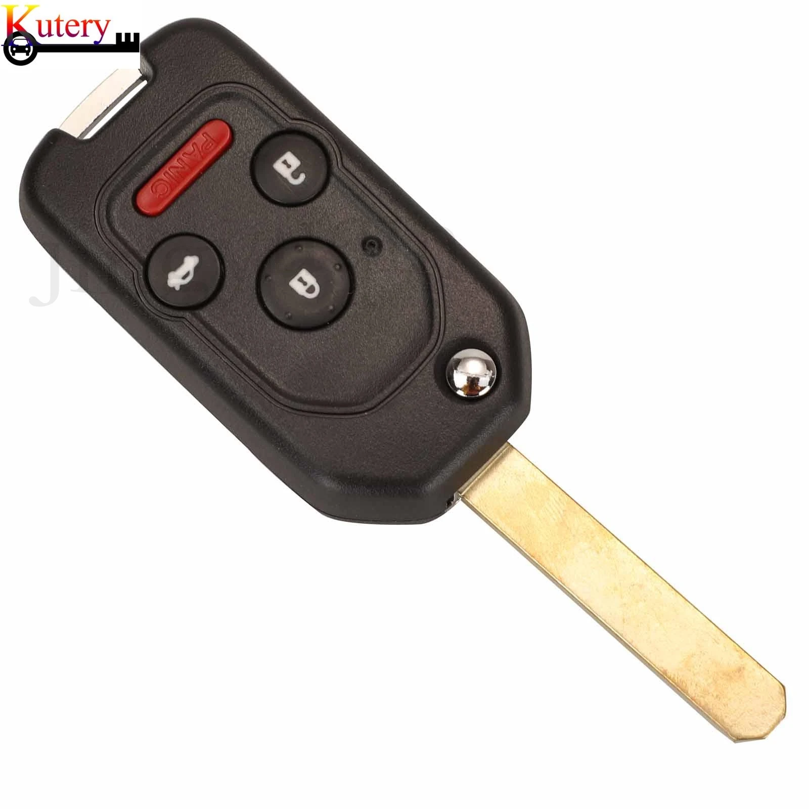 jingyuqin Modified Folding Remote Key Shell For Honda Accord HRV CRV Civic Fit Ridgeline Pilot 2/3/4Buttons Key Case Fob Cover