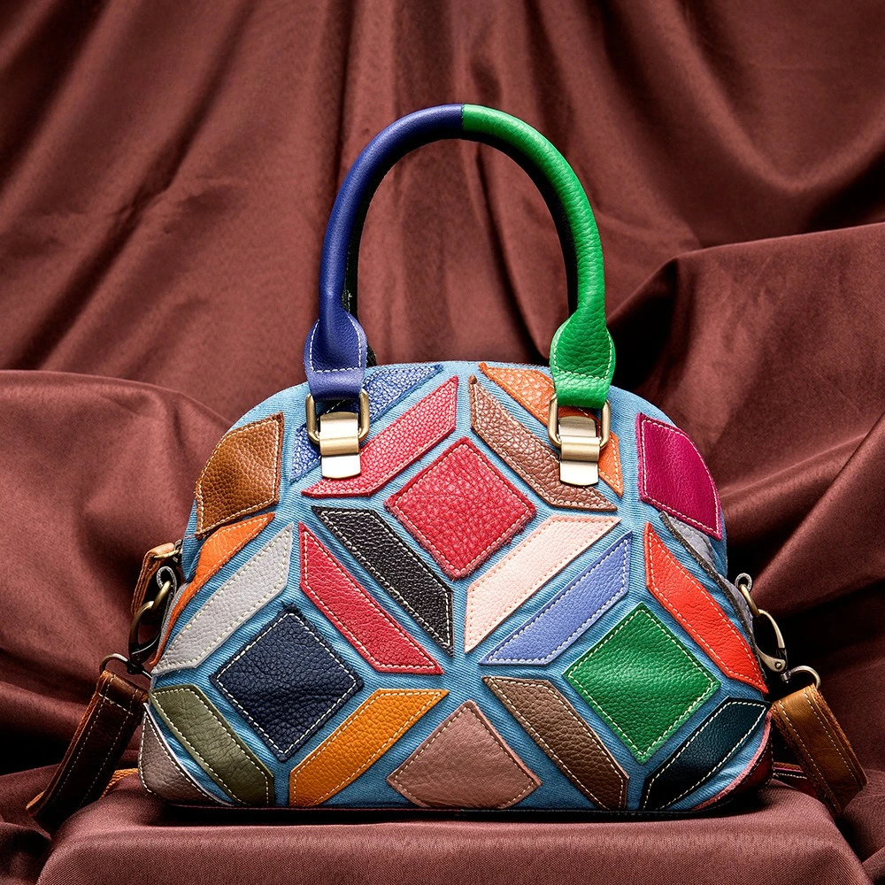 

Women's Handbags Ladies Hand Bags Genuine Leather Totes Top Handle Boho Bag Brand Designer Shoulder Bag for Women