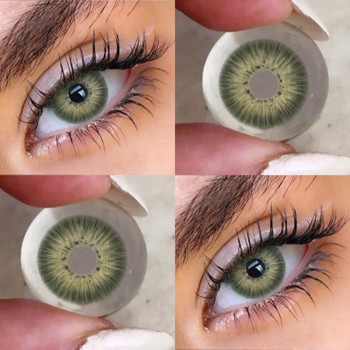 VISUASHOW Prescription  Colored Contact Lenses -1.00 to -8.00 2Pcs 14.20mm Half-Year Disposable for Daily Office Makeupp