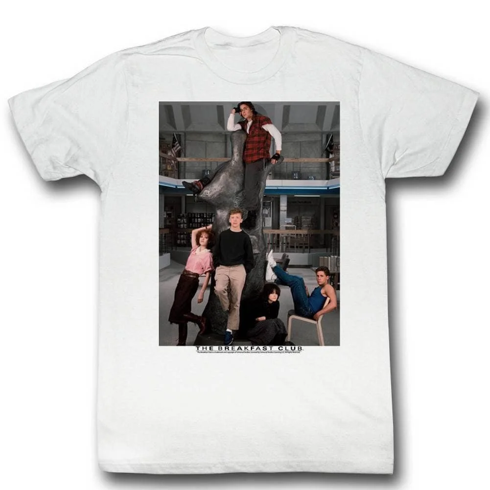 Breakfast Club Library White Adult T Shirt