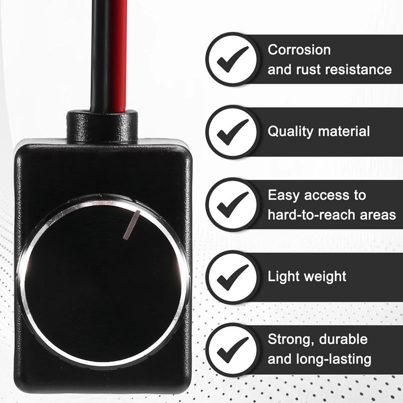 ABHI-универсальный 12/24 В низковольтный светодиодный диммер PMM с металлической ручкой для светодиодных фонарей для автофургонов, внутренние потолочные светильники, транспортные средства, грузовик