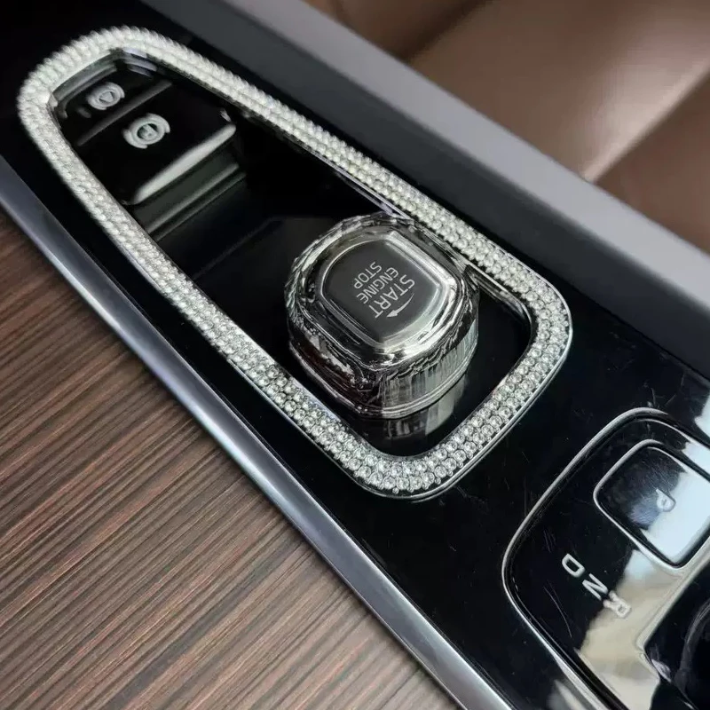 One-button Start Crystal Knob Cover For Volvo XC60/S90/XC90/S60/V60/V90 Car Interior Starter Button Cover Auto Accessories