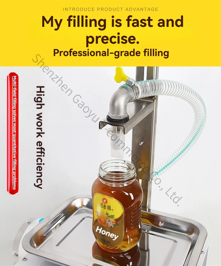 HD1795 Honey Filling Machine CNC Quantitative Dosing of Viscous Sesame Paste Lubricating Oil Canning  Automatic Dispensing