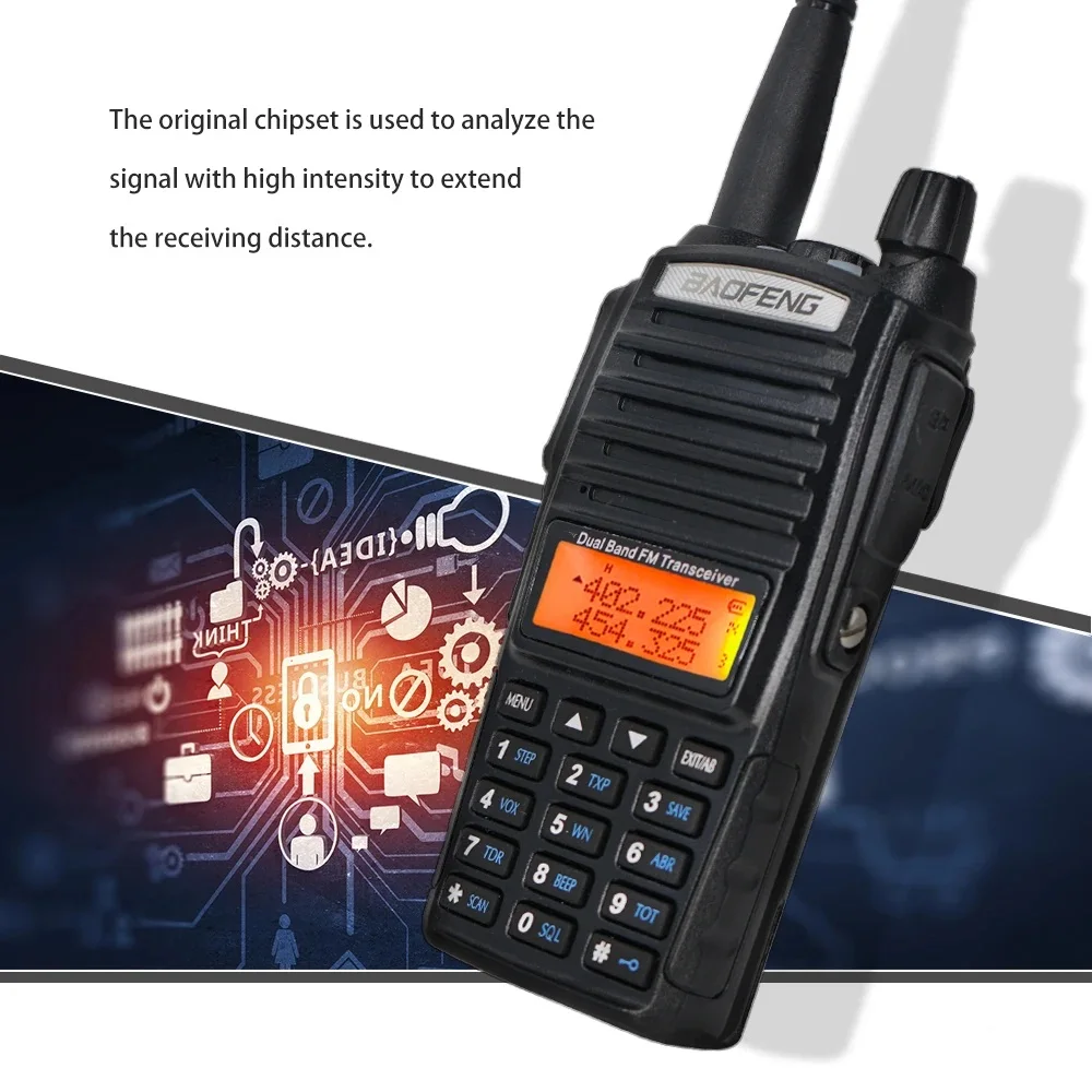 Высокая мощность 5 Вт/8 Вт Baofeng UV-82 Walkie Talkie Uv82 двухдиапазонный Vhf/Uhf FM-трансивер 10 км Lange Afstand Jagen Twe различныеsham