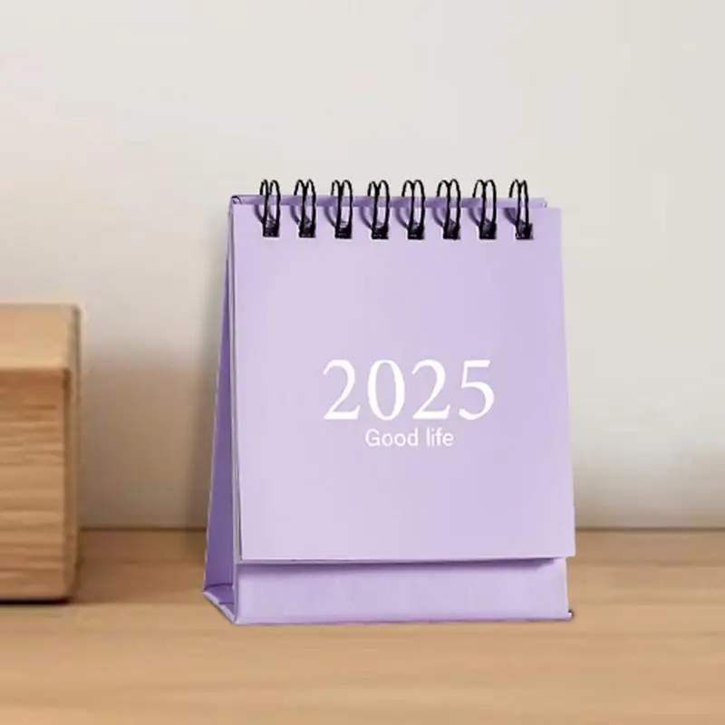 Kalender berdiri 2025 perencanaan penjadwalan harian 360 derajat halaman putaran 2025 kalender membalik untuk kelas portabel kecil