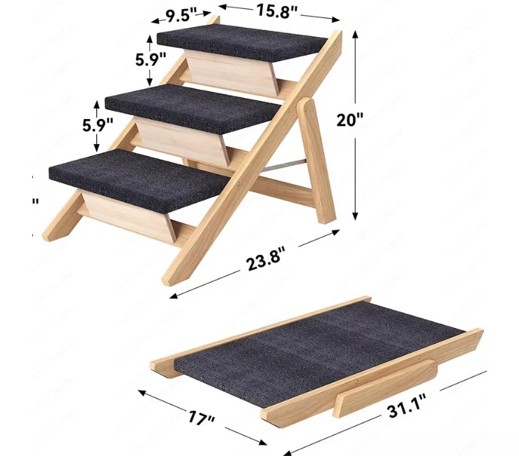 

Трехслойная складная лестница для домашних животных вверх и вниз, лестница, ступенька, нескользящая