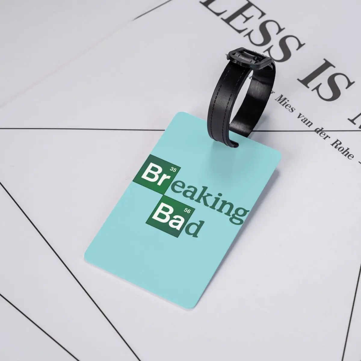 Étiquette de bagage personnalisée Breaking Bad avec carte de visite, couverture de confidentialité, étiquette d'identification pour sac de voyage, valise