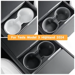 Central Control Water Cup Holder for Tesla New Model 3+ Highland 2024 Limiter Mat Rear Seat Water Cup Support Drink Coaster Pad