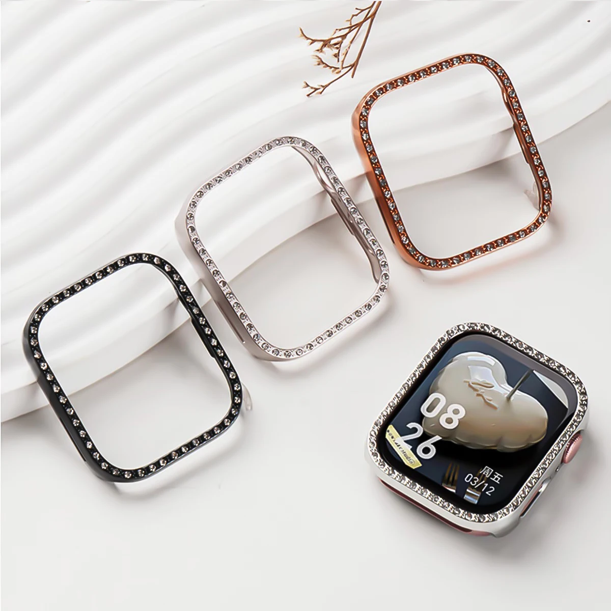Diamond Case For Huawei watch Fit 4 4 pro 3 Accessorie All-Around hollow PC Protective Bumper Frame For huawei watch fit 3 Cover image 4