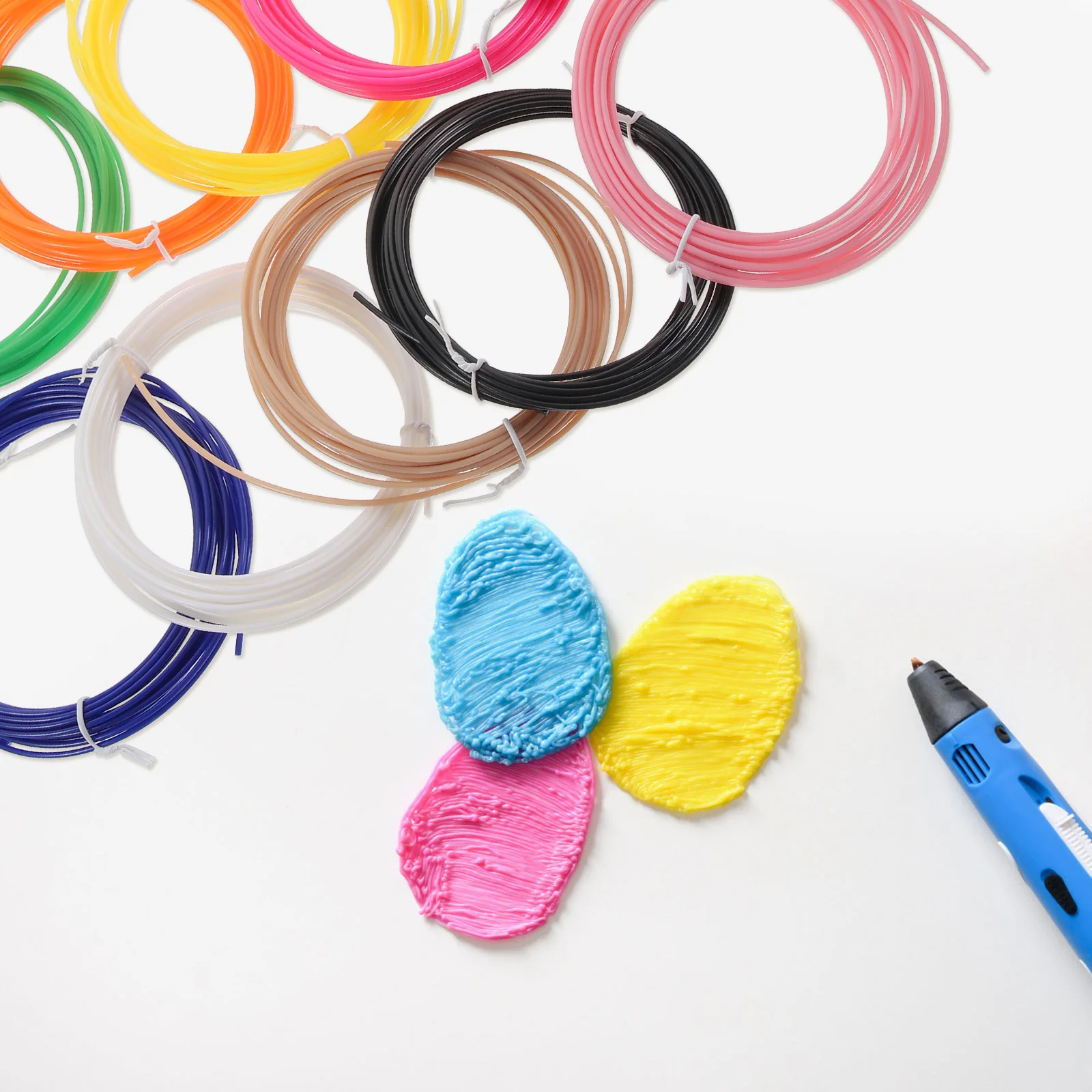 10Pcs 1.75mm 3D Printer Filament Roll High Toughness Low Tolerance Stable Printing 3D Printer Filaments Filament 1.75