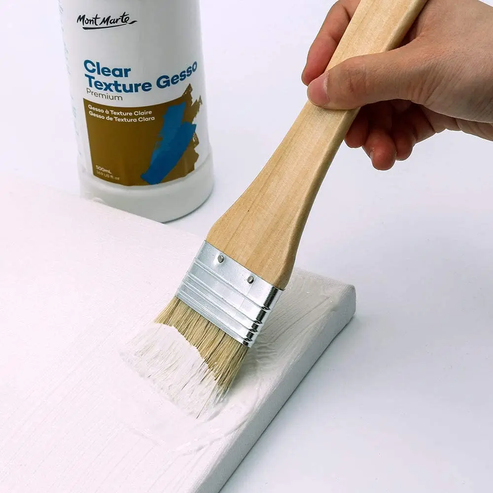 Mont Marte-Gesso Acrílico de Textura Média Clara, 250ml, uso com pastéis de mídia seca, grafites, carvão e lápis colorido, Premium