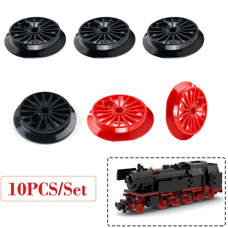

10PCS 85557 D37mm Train Wheel MOC Building Blocks Parts RC Railway Vehicle Assembled Puzzle Toys Particle Bricks DIY Accessories