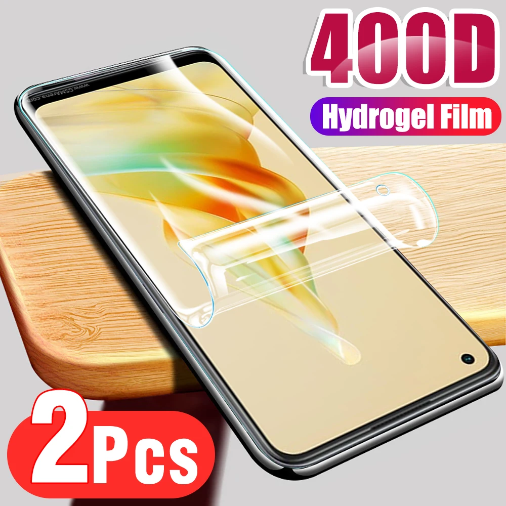 2 قطعة التغطية الكاملة هيدروجيل فيلم Reno8 T 4G أفلام واقية ل ممن لهم رينو 8 T 8 T Reno8T 4G 6.43 بوصة حامي الشاشة فيلم واضح