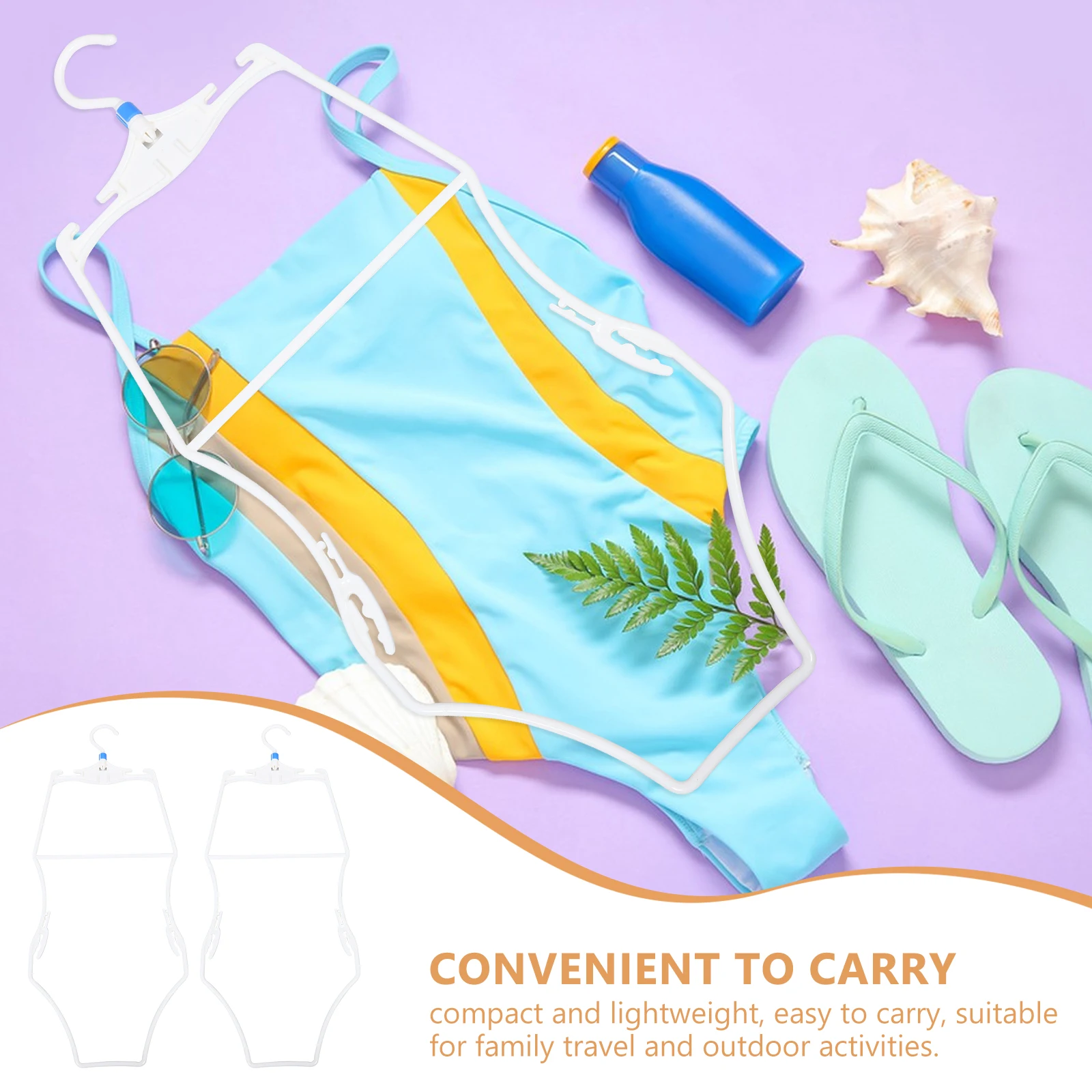 

3pcs Kids Swimsuit Hanger Body Shape Swimwear Display Rack Children Clothing Organizer Bikini Lingerie Hangers Portable Wire