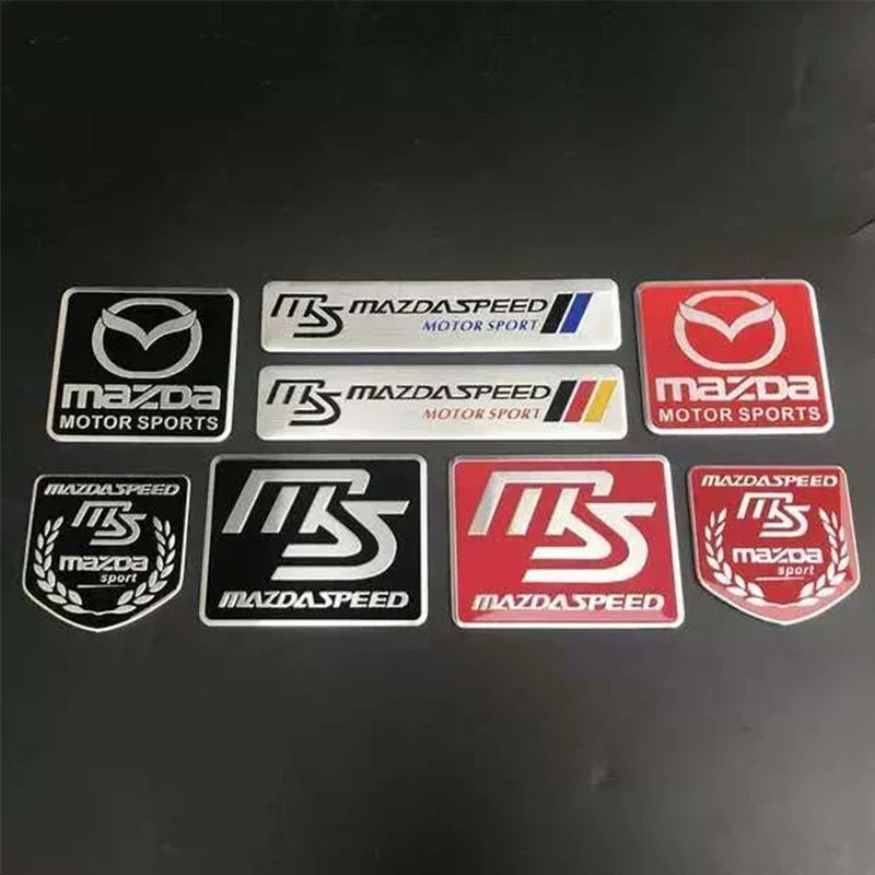 Aluminum Alloy Badge Decal for Mazda 2 3 6 323 626 RX8 RX7 MX3 CX3 CX5 Atenza Protege Axela Speed 6 Car Body Sticker Accessories