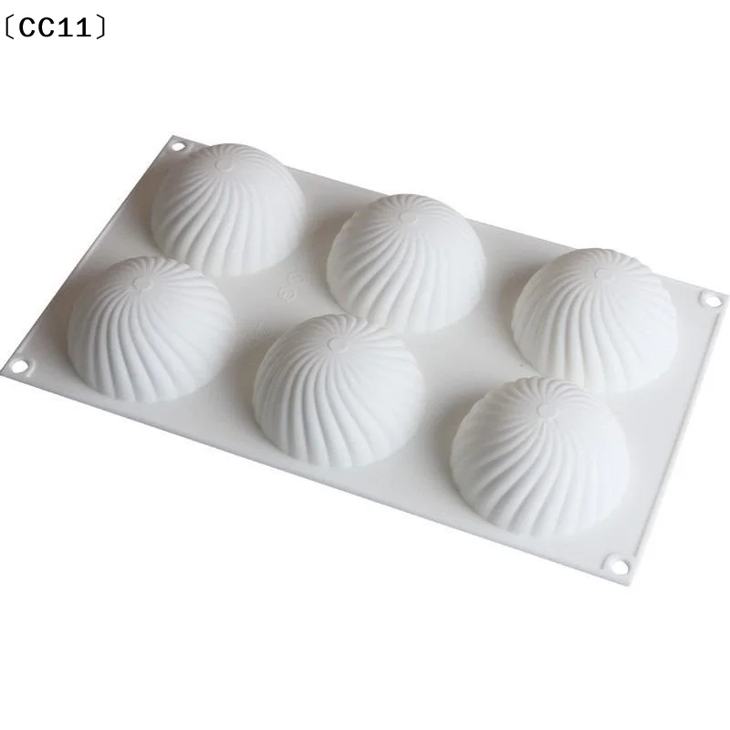 6 Cavity Semi Round Silicone Mousse Chocolate Mold Half Ball Cake Tray Silicon Dome Baking Moulds Pudding Candy Jelly Tool〔CC11〕 view 4