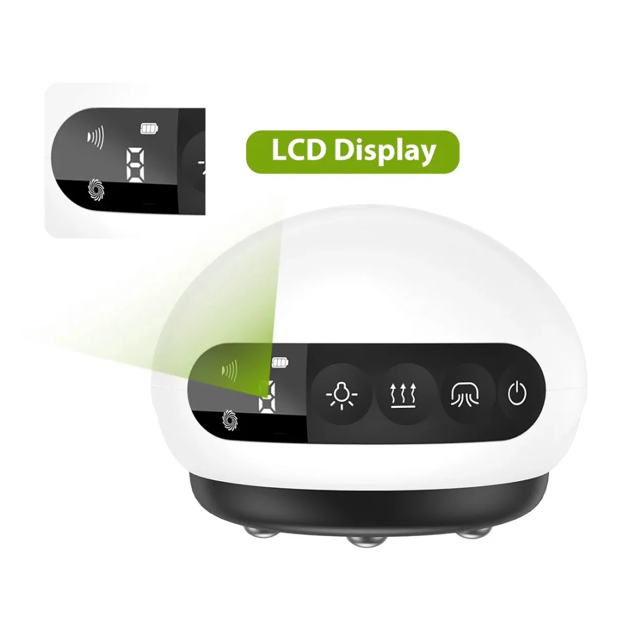 A99U Electric Cupping Massage LCD Display Guasha Scraping EMS Body Massager Vacuum Cans Suction Cup IR Heating Fat Burner