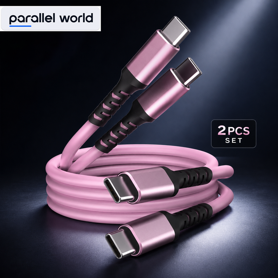 2PCS USB C Charging Cable 240W PD3.1 Fast Charger Cord Nylon Braided Type C Cable for Home Office Travel Laptop Phone