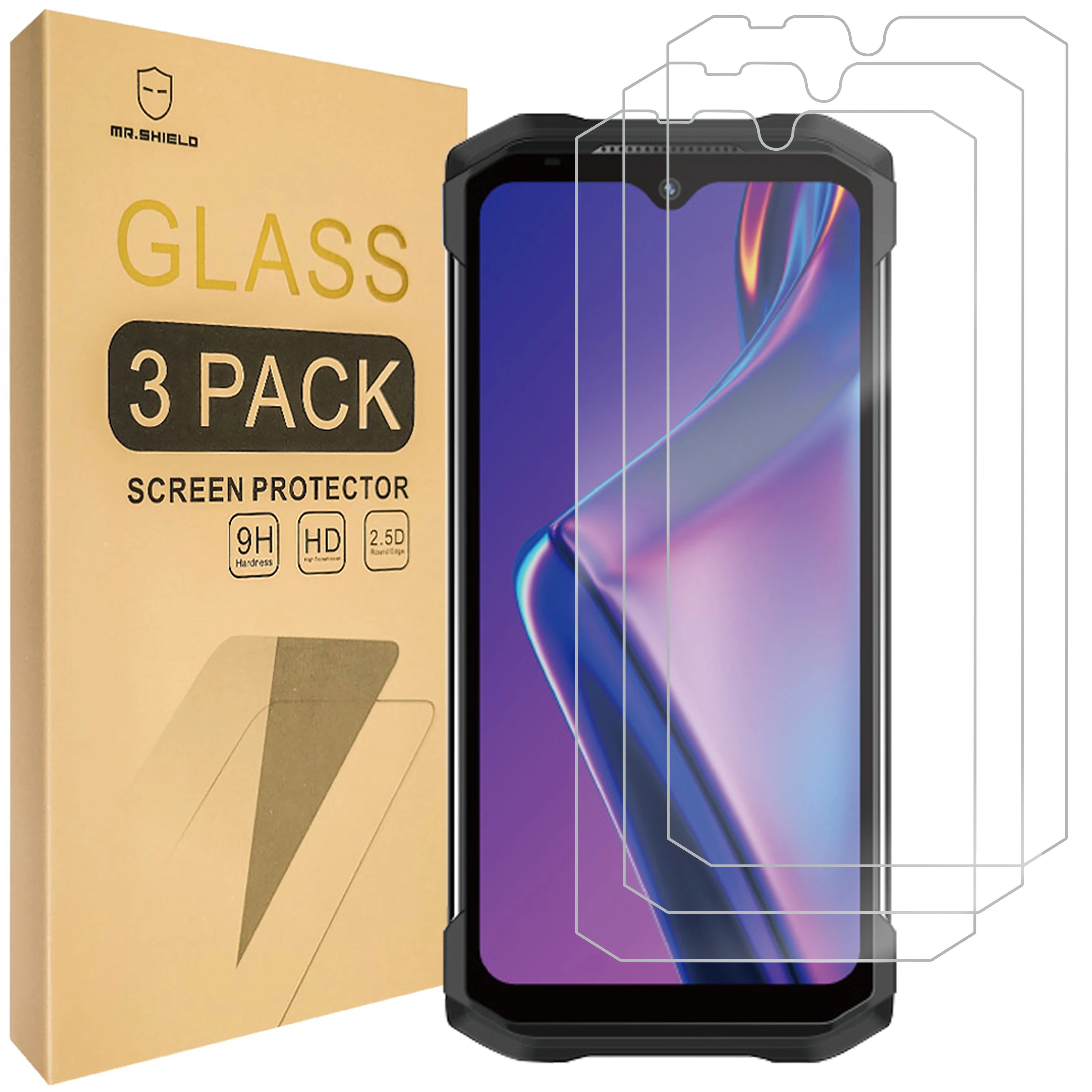 Mr.Shield [3-Pack] Screen Protector For Doogee S98 Pro / Doogee S98 [Tempered Glass] [9H Hardness]