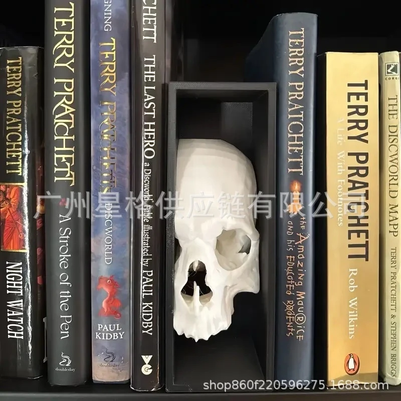 

Сборные книжные полки с черепом, декоративные подставки для книг, декор на Хэллоуин, уникальные держатели для книг с головой черепа для украшения полки для домашнего офиса
