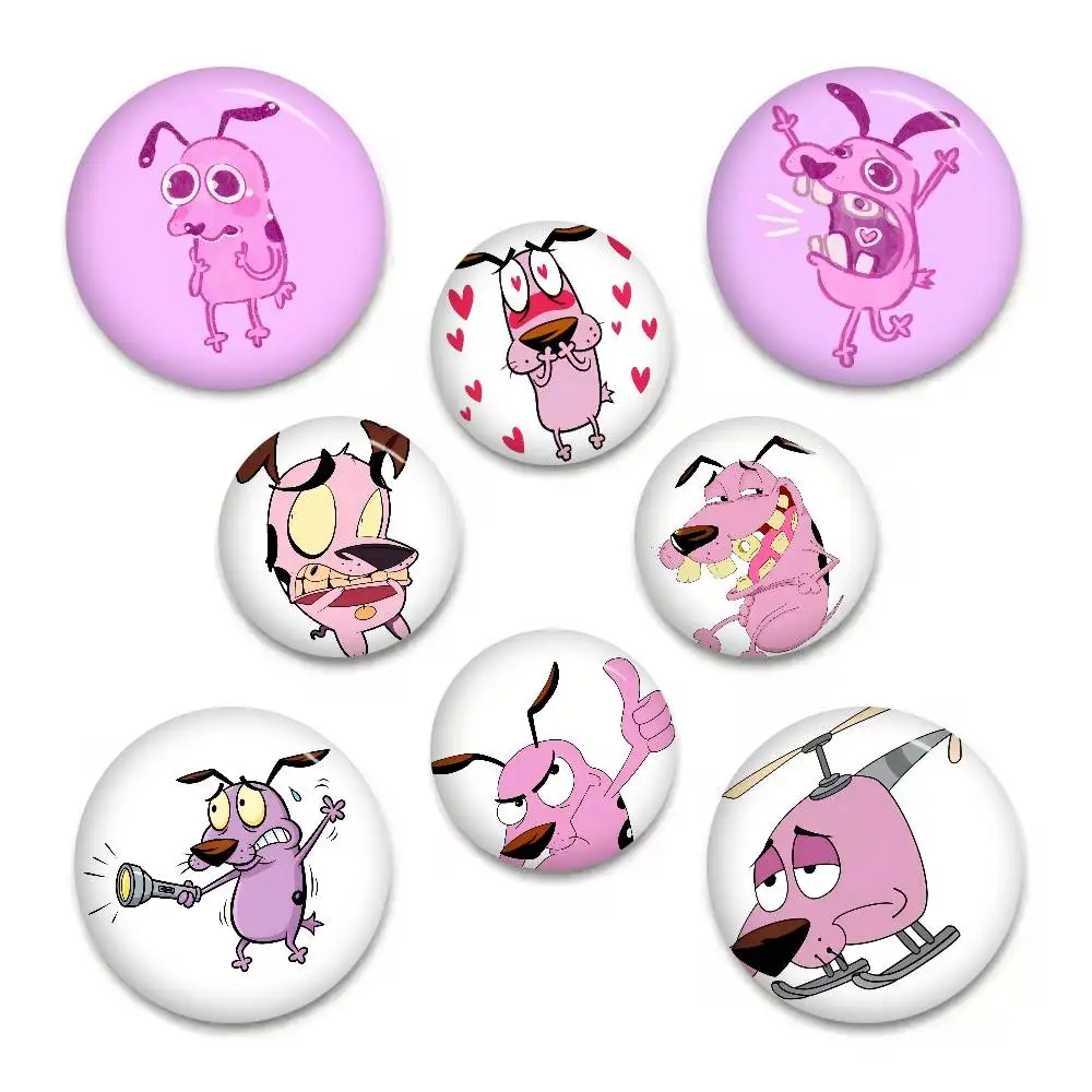 Broche souple C-Courage le chien lâche, motif Gnarpy sur skateboard, badge humoristique, cadeau pour collection de gamers