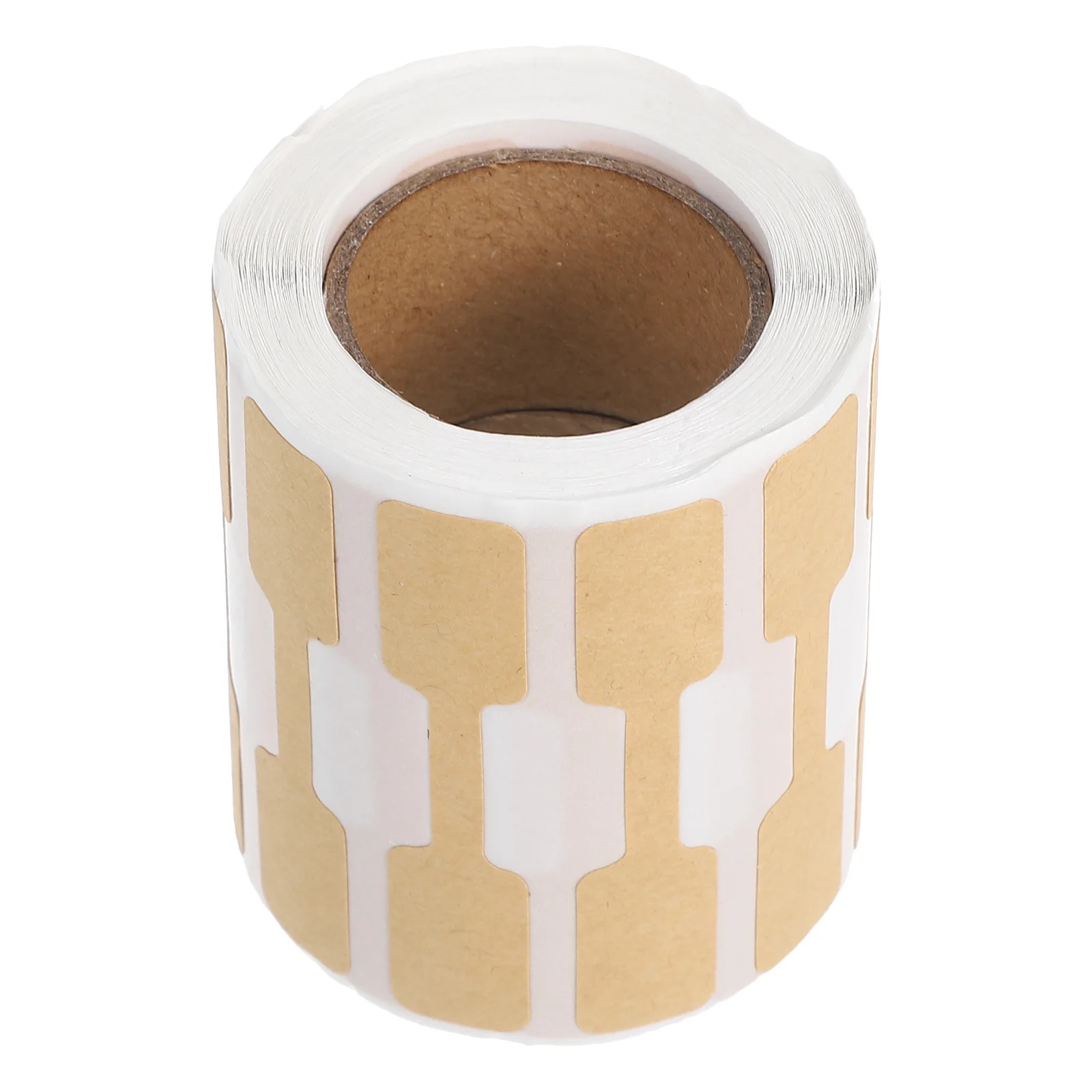 

500pcs Jewelry Price Labels Blank Roll Self Adhesive Tag Paper For Ring Necklace Bracelet Retail Sale Khaki Kraft Paper