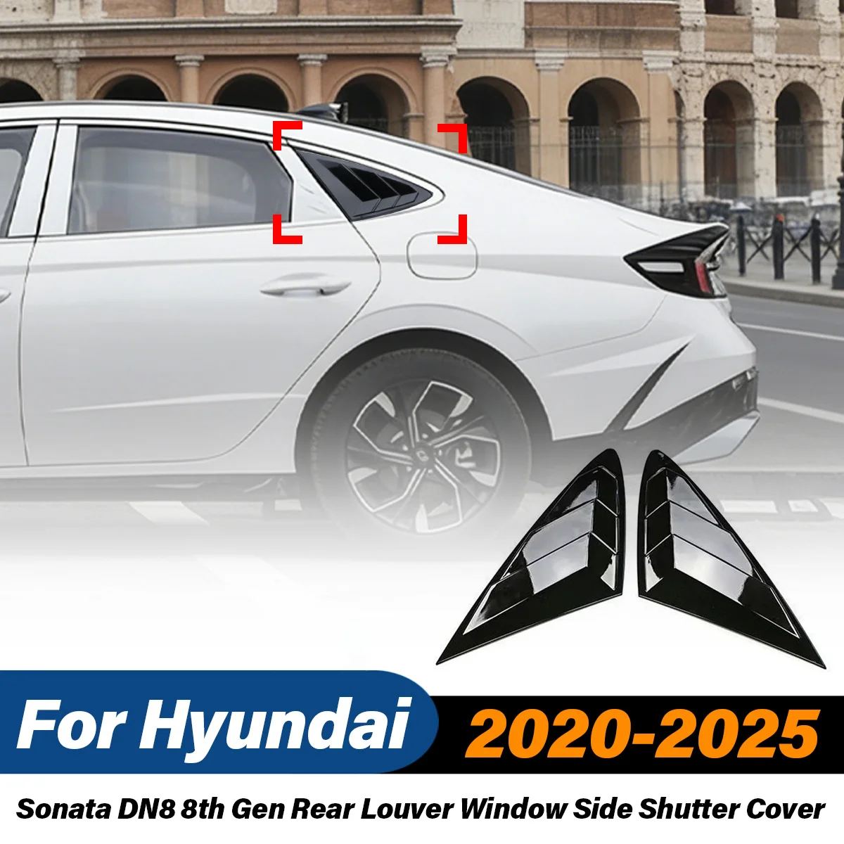 

For Hyundai Sonata DN8 8th Gen 2020 2021 2022 2023 2024 2025 Rear Louver Window Side Shutter Cover Auto Decoration Accessories