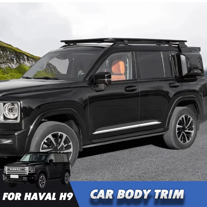 Stainless Steel Car Body Trim for Great Wall GWM Haval H9 2th 2024-2025 Body Side Door Edge Bright Strip Exterior Accessories
