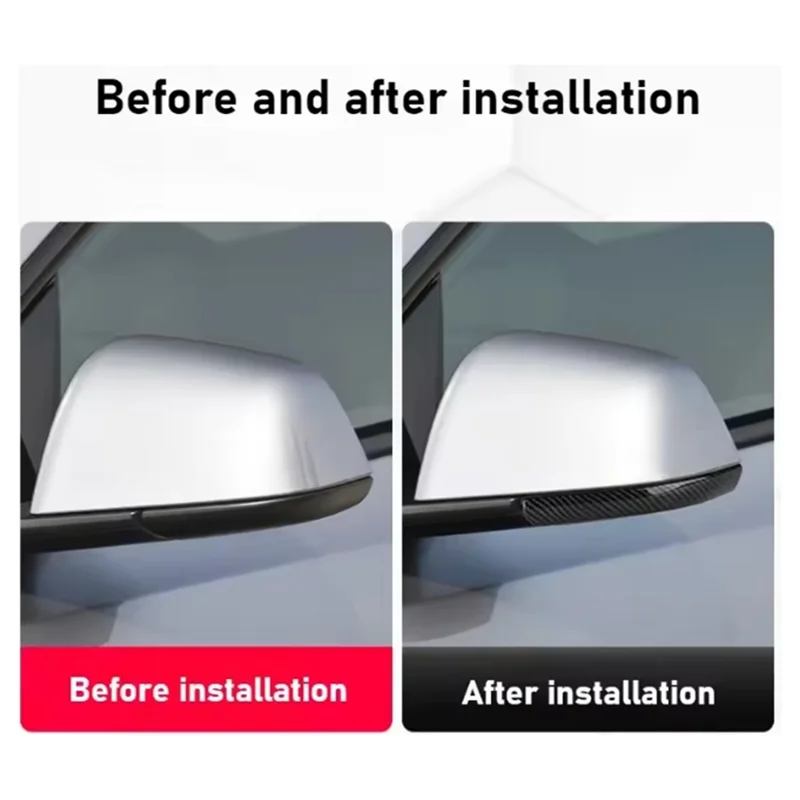 OB-2PCS سيارة مرآة حامي مركبة المضادة للتصادم قطاع اكسسوارات السيارات سيارة مرآة الرؤية الخلفية حامي ل تسلا نموذج 3 #2