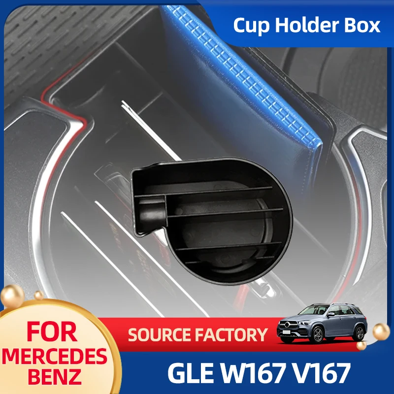 

Interior Stickers Cup holder box for 2020~2024 Mercedes gle w167 v167 cover supplies gls x167 gle 350 450 500e amg benz gle con