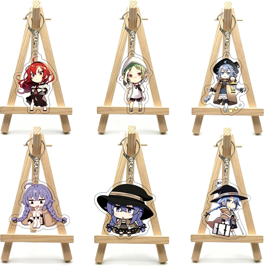 55MM Anime Mushoku Tensei : Réincarnation Sans Emploi ‌ ‌ Figure ‌   Porte-clés en acrylique Sylphiette Eris Greyrat Roxy Migurdia, cadeaux mignons