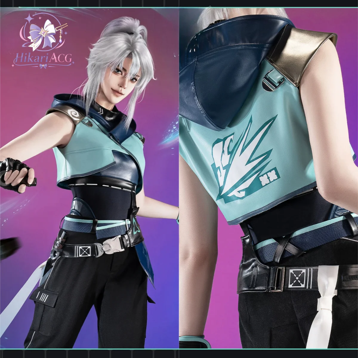 Convention Cosplay Anime - Costume Cosplay Jett da Gioco Anime,