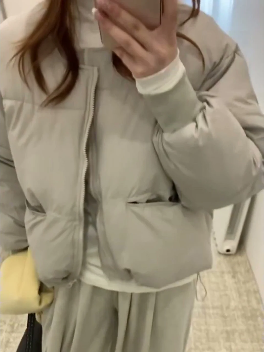 Casual Sle Version coréenne ort longueur fermeture à glissière hiver Thiened coton femmes ample chaud manteau rond