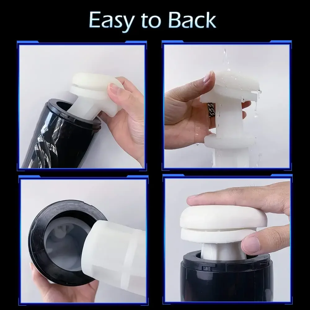 Automatic Thrusting Male Masturbator Sex Toy Pocket Pussy 7 Thrusting & Vibration Modes Telescopic Adult Toys for Men Penis Pump - view 4