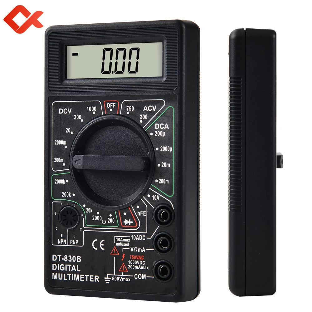 QHTITEC DT830B AC/DC LCD multimetro digitale 750/1000V voltmetro amperometro Ohm Tester misuratore palmare ad alta sicurezza multimetro digitale