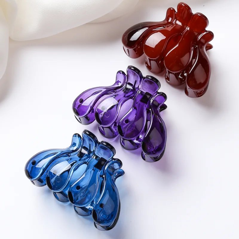 Korean Women Girls Plastic Hair Claws 6cm Long Hair Crab hair clipa free shipping Red Hairclip Hair Accessories Fashion Style