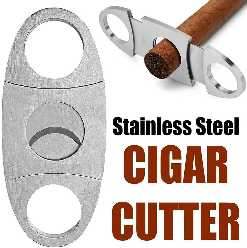 Cigar Cutter Stainless Steel Sharp Cigar Cutter Manual Cigarette Breaker Cigar Accessories Wedding Party Souvenir Gifts