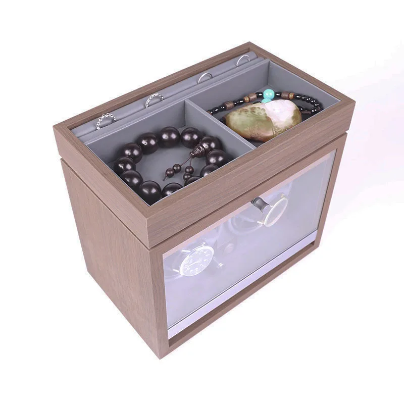 Disponibile Vertical2Table Carica orologio automatico Cuore di ghiaccio Luce blu Archiviazione desktop multifunzionale Arresto con coperchio aperto