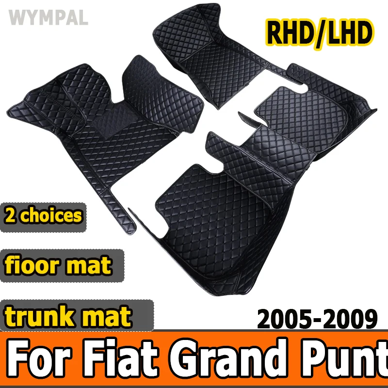 Car Floor Mats For Fiat Grand Punto Project 199 2005~2009 3door Tapetes Para Carro Alfombrillas Coche Car Mats Car Accessories