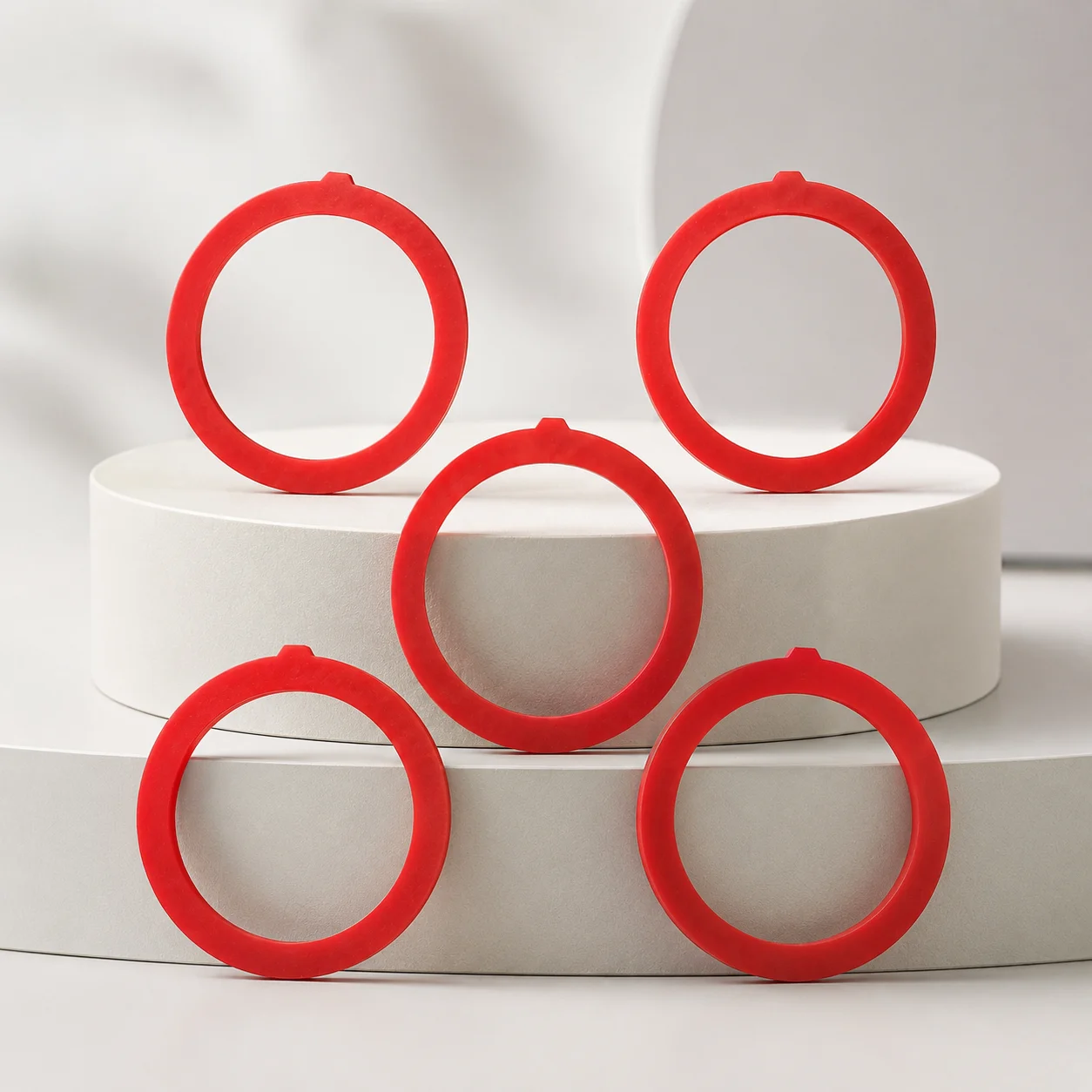 5 Pack Red Toilet Flush Valve Seal Ring Compatible with Kohler GP1059291 Flushing Gasket Tank Repair Replacement Parts