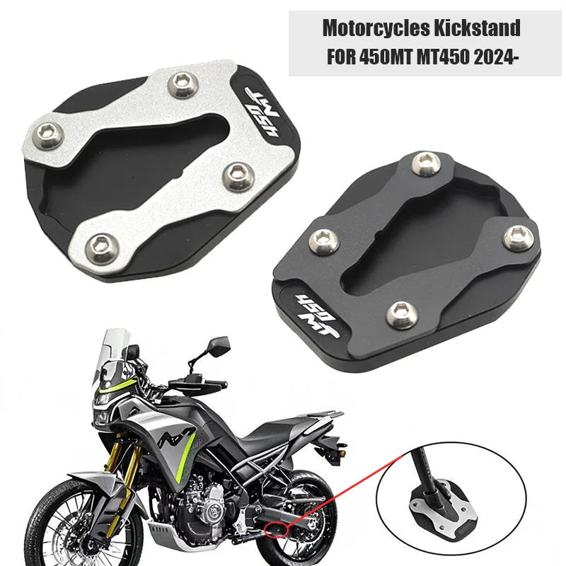 NEW For CFMOTO 450MT MT450 CF 450 MT 2024 2025 Motorcycles Accessories Foot Side Stand Enlarger Plate Pad Kickstand Extension