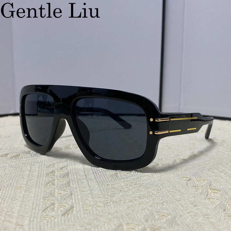 Oversized Square Sunglasses Men Women Big Frame 2024 Luxury Brand Vintage Shield Punk Sun Glasses For Male Goggle Eyewear Shades