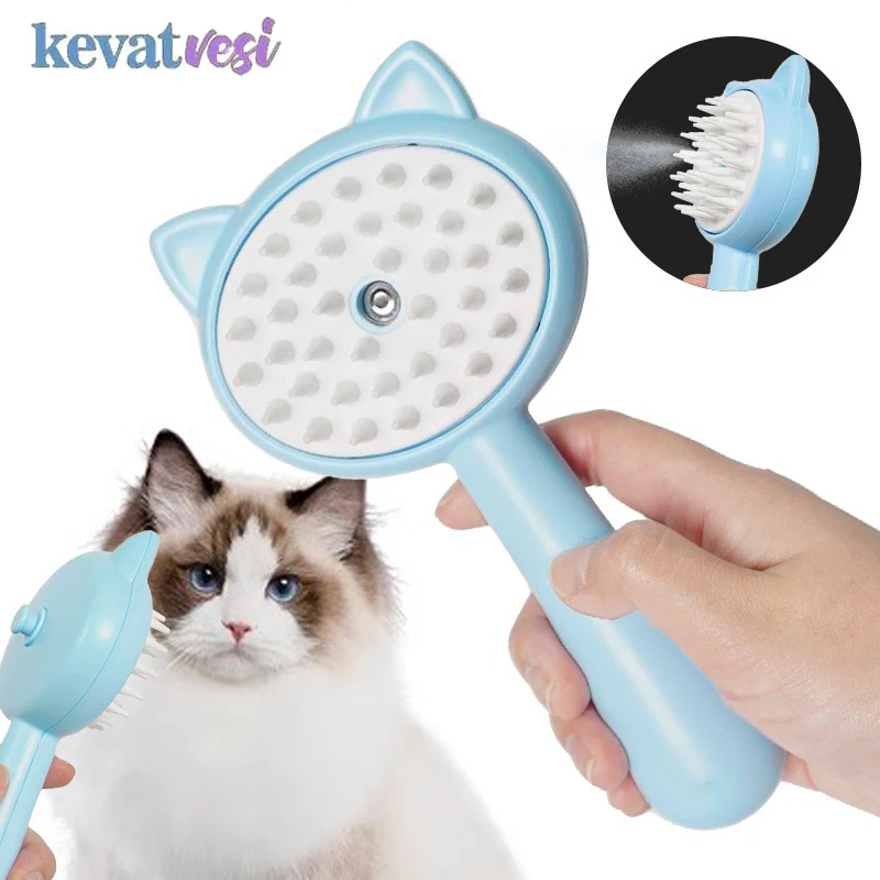 

Cat Hair Remover Steamy Dog Brush Pet Cleaning Brush for Cats Dogs Pet Massage Comb Cat Grooming Removing Tool Cat Accessories